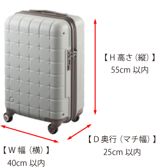 国際線機内持ち込みサイズ